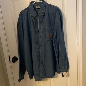 UT Texas denim shirt jacket